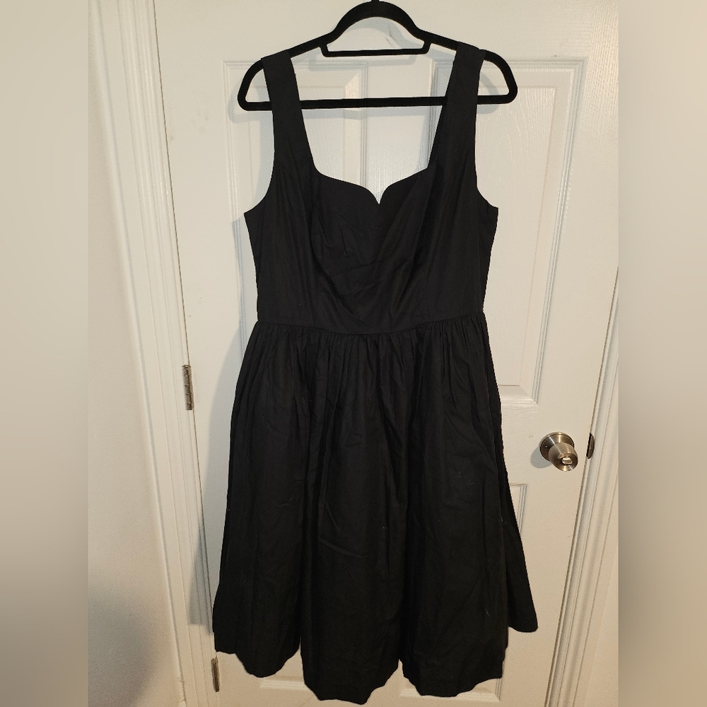 Retro Inspired Elegant Black Sleeveless Dress Size XXL